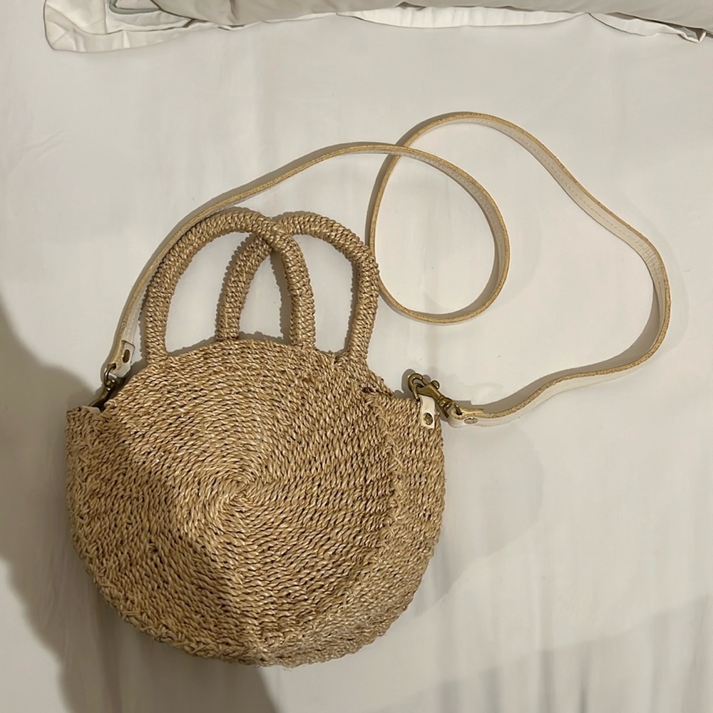 Clare Vivier round straw bag